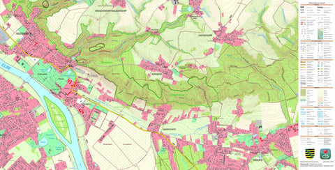 Staatsbetrieb Geobasisinformation und Vermessung Sachsen Pillnitz, Dresden, Stadt (1:10,000 scale) digital map