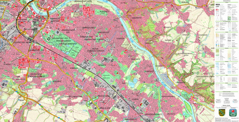 Staatsbetrieb Geobasisinformation und Vermessung Sachsen Pillnitz, Dresden, Stadt (1:25,000 scale) digital map