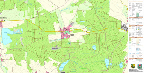 Staatsbetrieb Geobasisinformation und Vermessung Sachsen Piskowitz, Nebelschütz (1:10,000 scale) digital map