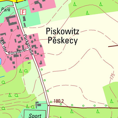 Staatsbetrieb Geobasisinformation und Vermessung Sachsen Piskowitz, Nebelschütz (1:10,000 scale) digital map