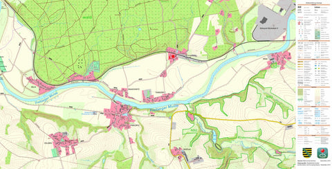 Staatsbetrieb Geobasisinformation und Vermessung Sachsen Podelwitz, Colditz, Stadt (1:10,000 scale) digital map