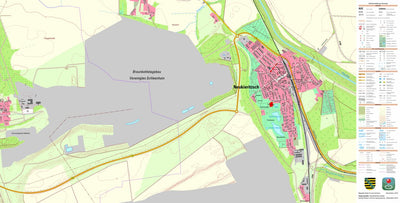 Staatsbetrieb Geobasisinformation und Vermessung Sachsen Pödelwitz, Groitzsch, Stadt (1:10,000 scale) digital map