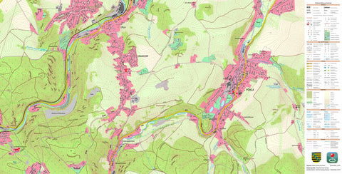 Staatsbetrieb Geobasisinformation und Vermessung Sachsen Pöhla, Schwarzenberg/Erzgeb., Stadt (1:10,000 scale) digital map