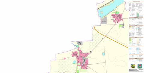 Staatsbetrieb Geobasisinformation und Vermessung Sachsen Pohritzsch, Wiedemar (1:10,000 scale) digital map