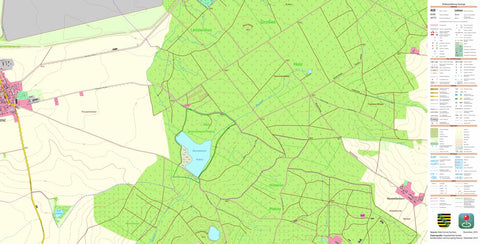 Staatsbetrieb Geobasisinformation und Vermessung Sachsen Polenz, Brandis, Stadt (1:10,000 scale) digital map