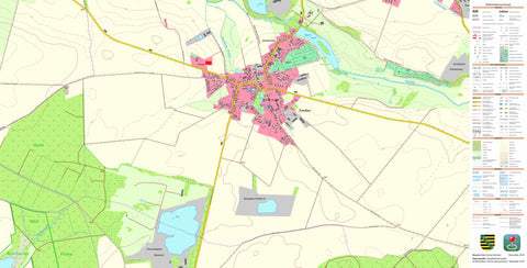 Staatsbetrieb Geobasisinformation und Vermessung Sachsen Pomßen, Parthenstein (1:10,000 scale) digital map
