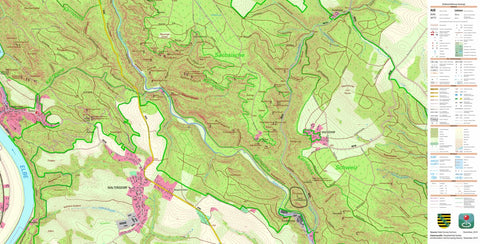 Staatsbetrieb Geobasisinformation und Vermessung Sachsen Porschdorf, Bad Schandau, Stadt (1:10,000 scale) digital map