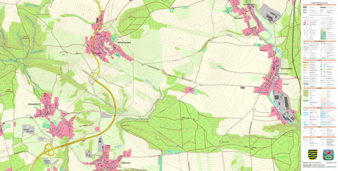 Staatsbetrieb Geobasisinformation und Vermessung Sachsen Porschendorf, Dürrröhrsdorf-Dittersbach (1:10,000 scale) digital map