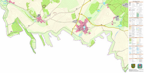 Staatsbetrieb Geobasisinformation und Vermessung Sachsen Posseck, Triebel/Vogtl. (1:10,000 scale) digital map