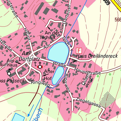 Staatsbetrieb Geobasisinformation und Vermessung Sachsen Posseck, Triebel/Vogtl. (1:10,000 scale) digital map