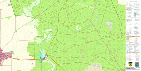 Staatsbetrieb Geobasisinformation und Vermessung Sachsen Pressel, Laußig (1:10,000 scale) digital map