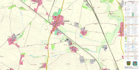 Staatsbetrieb Geobasisinformation und Vermessung Sachsen Priestewitz, Priestewitz (1:10,000 scale) digital map