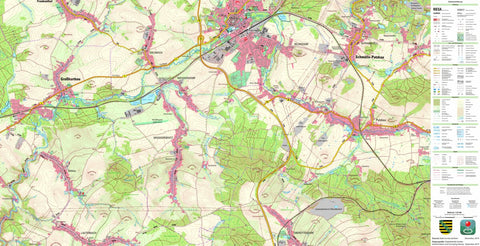Staatsbetrieb Geobasisinformation und Vermessung Sachsen Putzkau, Schmölln-Putzkau (1:25,000 scale) digital map