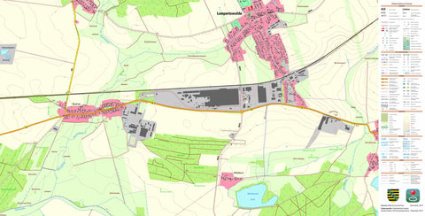 Staatsbetrieb Geobasisinformation und Vermessung Sachsen Quersa, Lampertswalde (1:10,000 scale) digital map
