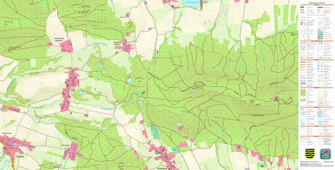 Staatsbetrieb Geobasisinformation und Vermessung Sachsen Rachlau, Kubschütz (1:10,000 scale) digital map