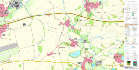 Staatsbetrieb Geobasisinformation und Vermessung Sachsen Rackel, Malschwitz (1:10,000 scale) digital map