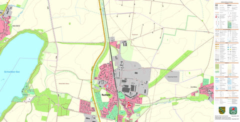 Staatsbetrieb Geobasisinformation und Vermessung Sachsen Rackwitz, Rackwitz (1:10,000 scale) digital map