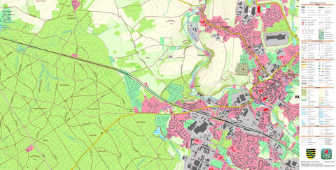 Staatsbetrieb Geobasisinformation und Vermessung Sachsen Radeberg, Radeberg, Stadt (1:10,000 scale) digital map