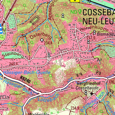 Staatsbetrieb Geobasisinformation und Vermessung Sachsen Radebeul, Stadt, Radebeul, Stadt (1:25,000 scale) digital map