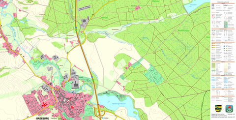 Staatsbetrieb Geobasisinformation und Vermessung Sachsen Radeburg, Radeburg, Stadt (1:10,000 scale) digital map