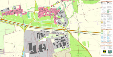 Staatsbetrieb Geobasisinformation und Vermessung Sachsen Radefeld, Schkeuditz, Stadt (1:10,000 scale) digital map
