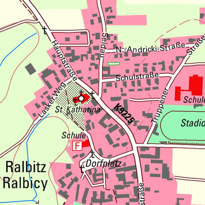 Staatsbetrieb Geobasisinformation und Vermessung Sachsen Ralbitz, Ralbitz-Rosenthal (1:10,000 scale) digital map