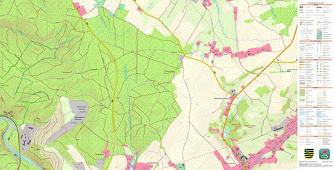 Staatsbetrieb Geobasisinformation und Vermessung Sachsen Raum, Stollberg/Erzgeb., Stadt (1:10,000 scale) digital map