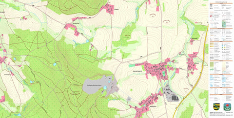 Staatsbetrieb Geobasisinformation und Vermessung Sachsen Rauschwitz, Elstra, Stadt (1:10,000 scale) digital map