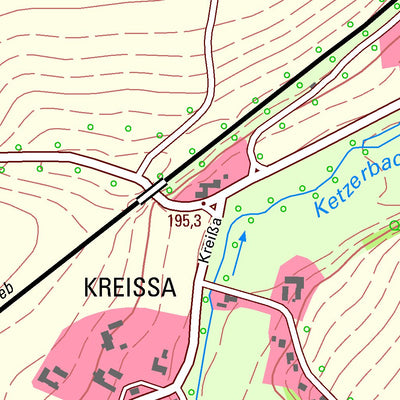 Staatsbetrieb Geobasisinformation und Vermessung Sachsen Raußlitz, Nossen, Stadt (1:10,000 scale) digital map