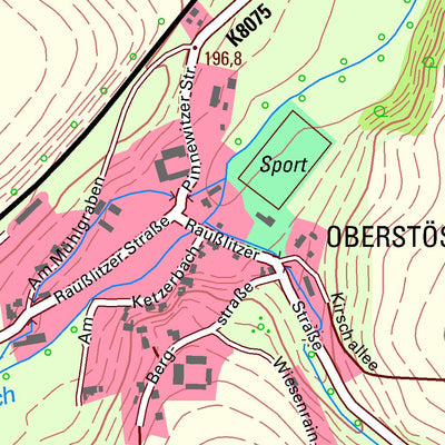 Staatsbetrieb Geobasisinformation und Vermessung Sachsen Raußlitz, Nossen, Stadt (1:10,000 scale) digital map
