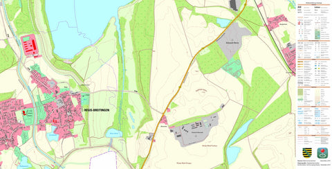 Staatsbetrieb Geobasisinformation und Vermessung Sachsen Regis-Breitingen, Regis-Breitingen, Stadt (1:10,000 scale) digital map