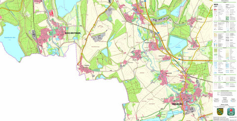 Staatsbetrieb Geobasisinformation und Vermessung Sachsen Regis-Breitingen, Regis-Breitingen, Stadt (1:25,000 scale) digital map