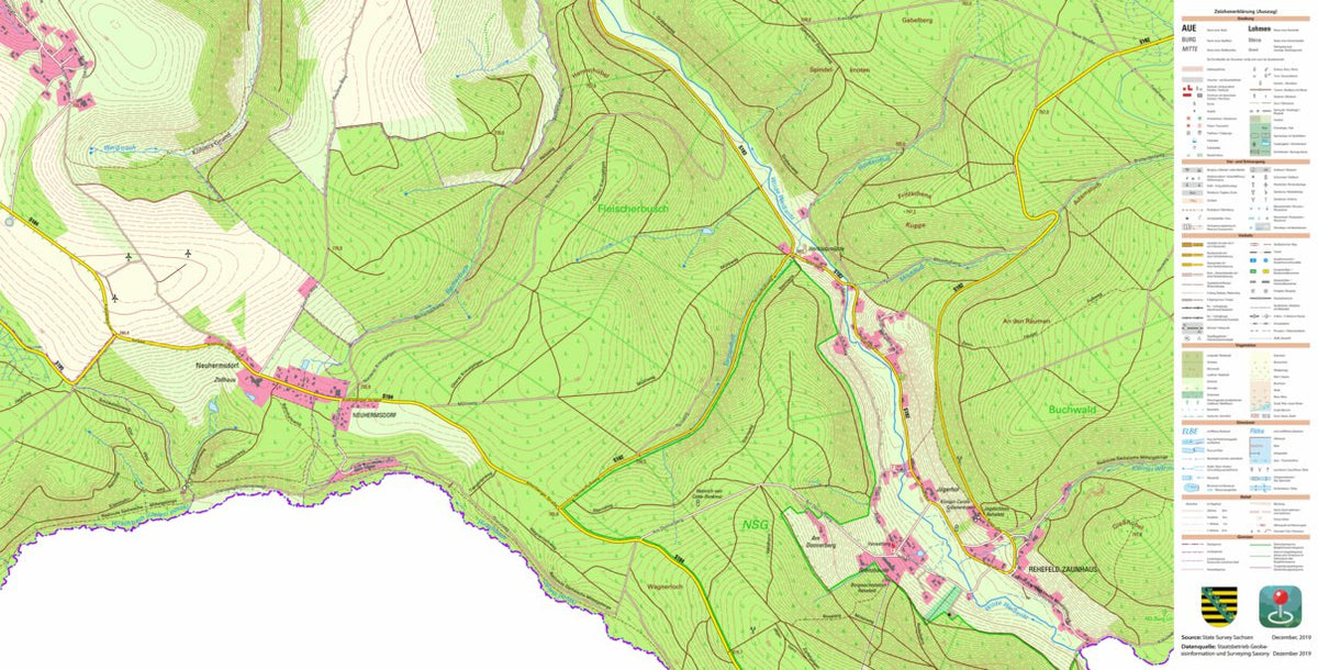 Rehefeld-Zaunhaus, Altenberg, Stadt (1:10,000 scale) Map by ...