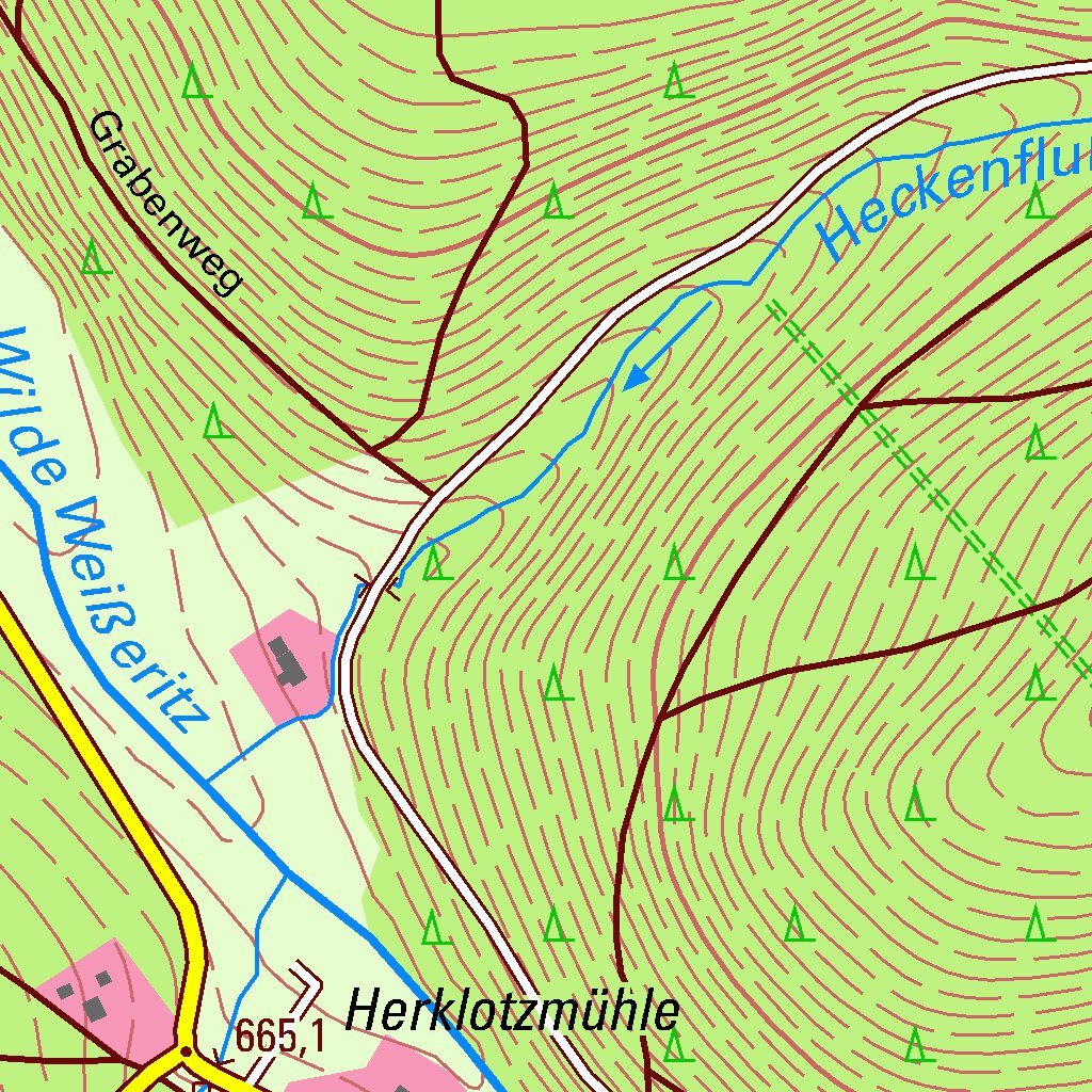 Rehefeld-Zaunhaus, Altenberg, Stadt (1:10,000 scale) Map by ...