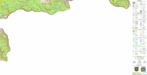 Staatsbetrieb Geobasisinformation und Vermessung Sachsen Rehefeld-Zaunhaus, Altenberg, Stadt (1:25,000 scale) digital map