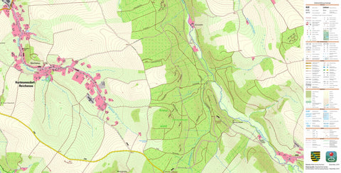Staatsbetrieb Geobasisinformation und Vermessung Sachsen Reichenau, Hartmannsdorf-Reichenau (1:10,000 scale) digital map