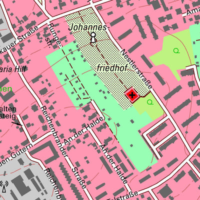 Staatsbetrieb Geobasisinformation und Vermessung Sachsen Reichenbrand, Chemnitz, Stadt (1:10,000 scale) digital map
