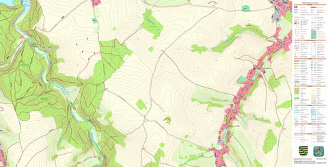 Staatsbetrieb Geobasisinformation und Vermessung Sachsen Reichstädt, Dippoldiswalde, Stadt (1:10,000 scale) digital map