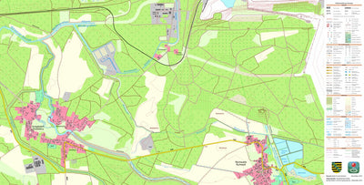 Staatsbetrieb Geobasisinformation und Vermessung Sachsen Reichwalde, Boxberg/O.L. (1:10,000 scale) digital map