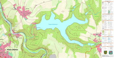Staatsbetrieb Geobasisinformation und Vermessung Sachsen Reifland, Pockau-Lengefeld, Stadt (1:10,000 scale) digital map