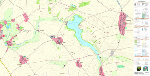Staatsbetrieb Geobasisinformation und Vermessung Sachsen Reinersdorf, Ebersbach (1:10,000 scale) digital map