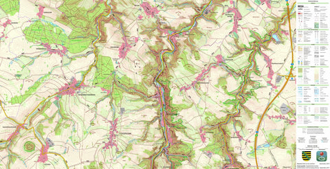 Staatsbetrieb Geobasisinformation und Vermessung Sachsen Reinhardtsgrimma, Glashütte, Stadt (1:25,000 scale) digital map