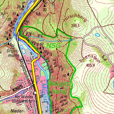 Staatsbetrieb Geobasisinformation und Vermessung Sachsen Reinhardtsgrimma, Glashütte, Stadt (1:25,000 scale) digital map