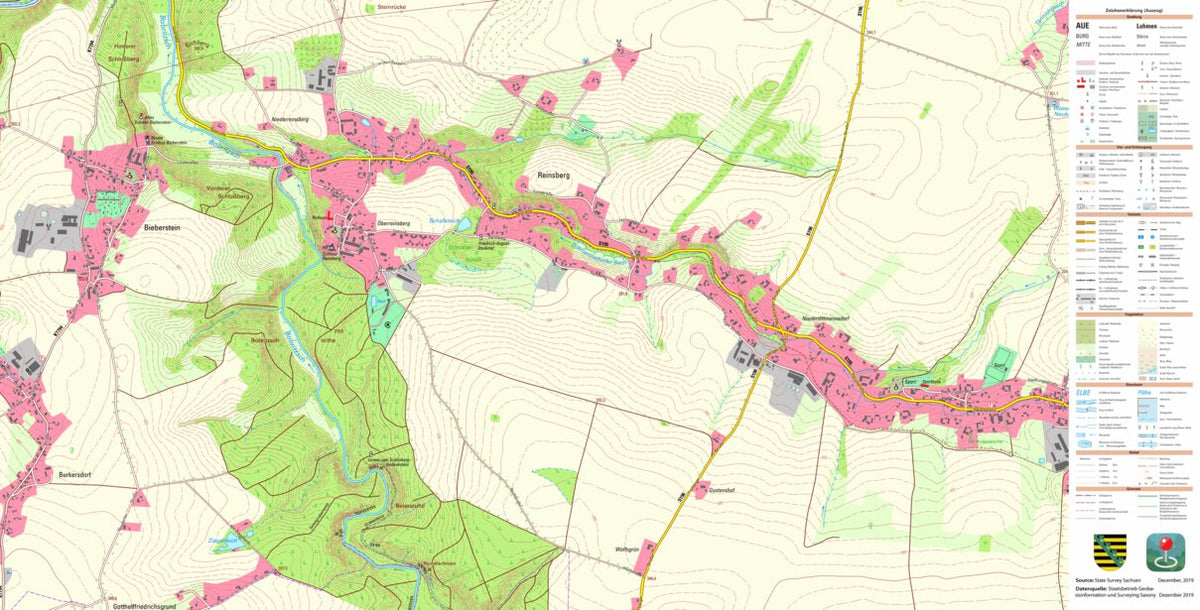Reinsberg, Reinsberg (1:10,000 scale) Map by Staatsbetrieb ...