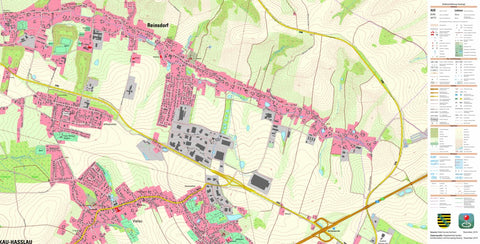 Staatsbetrieb Geobasisinformation und Vermessung Sachsen Reinsdorf, Reinsdorf (1:10,000 scale) digital map