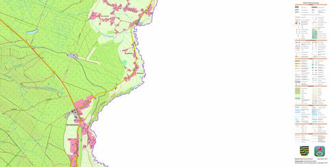 Staatsbetrieb Geobasisinformation und Vermessung Sachsen Reitzenhain, Marienberg, Stadt (1:10,000 scale) digital map