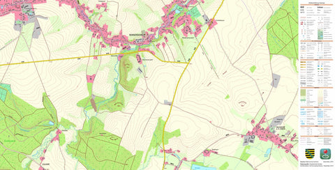 Staatsbetrieb Geobasisinformation und Vermessung Sachsen Rennersdorf, Herrnhut, Stadt (1:10,000 scale) digital map