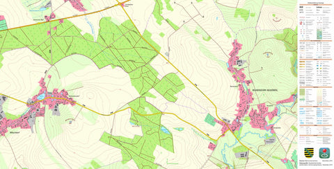 Staatsbetrieb Geobasisinformation und Vermessung Sachsen Rennersdorf-Neudörfel, Stolpen, Stadt (1:10,000 scale) digital map