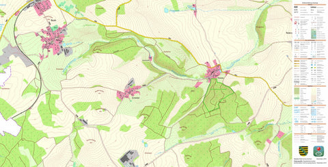 Staatsbetrieb Geobasisinformation und Vermessung Sachsen Reuth, Weischlitz (1:10,000 scale) digital map