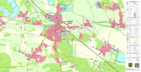 Staatsbetrieb Geobasisinformation und Vermessung Sachsen Rietschen, Rietschen 1 (1:10,000 scale) digital map